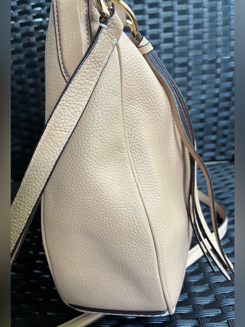 COACH BAG,Coach Pebbled Leather Hobo Bag in Light Beige - Picture 16 of 16